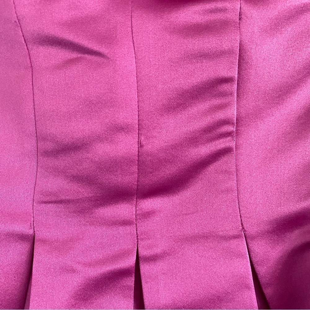 Moda International Pink 100% Silk Party Dress Halter Barbie Fit & Flare Size 2 - Picture 11 of 17